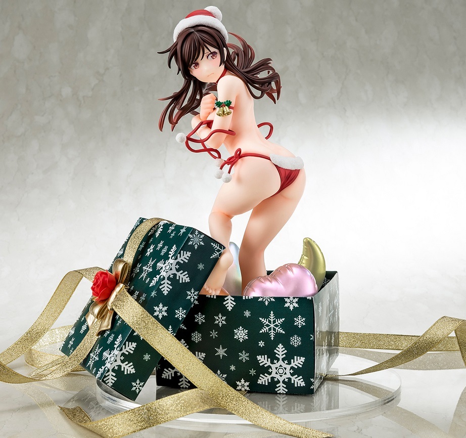 Фигурка 1/6 scaled pre-painted figure of “Rent-A-Girlfriend” MIZUHARA Chizuru in a Santa Claus bikini de fluffy figure