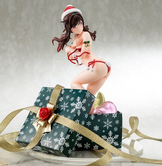Фигурка 1/6 scaled pre-painted figure of “Rent-A-Girlfriend” MIZUHARA Chizuru in a Santa Claus bikini de fluffy figure