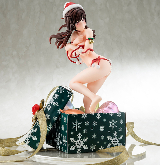 Фигурка 1/6 scaled pre-painted figure of “Rent-A-Girlfriend” MIZUHARA Chizuru in a Santa Claus bikini de fluffy figure
