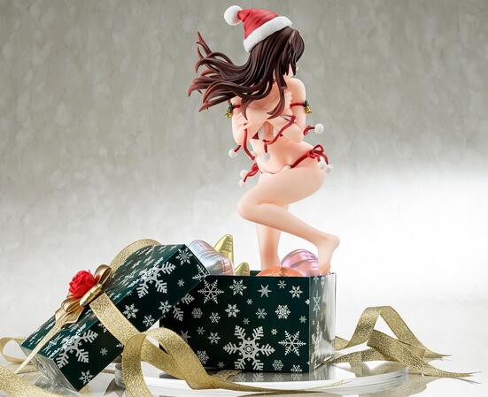 Фигурка 1/6 scaled pre-painted figure of “Rent-A-Girlfriend” MIZUHARA Chizuru in a Santa Claus bikini de fluffy figure