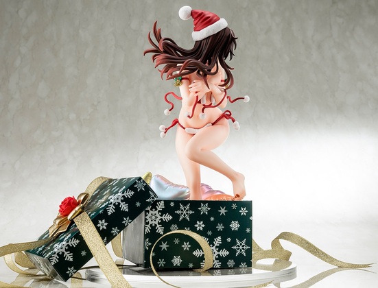 Фигурка 1/6 scaled pre-painted figure of “Rent-A-Girlfriend” MIZUHARA Chizuru in a Santa Claus bikini de fluffy figure