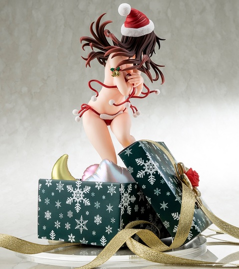 Фигурка 1/6 scaled pre-painted figure of “Rent-A-Girlfriend” MIZUHARA Chizuru in a Santa Claus bikini de fluffy figure
